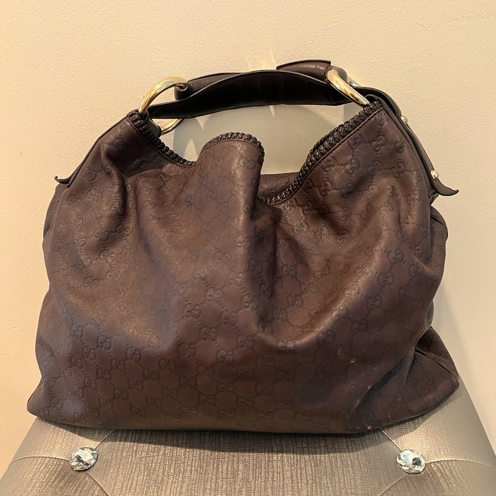 Gucci chocolate brown hobo